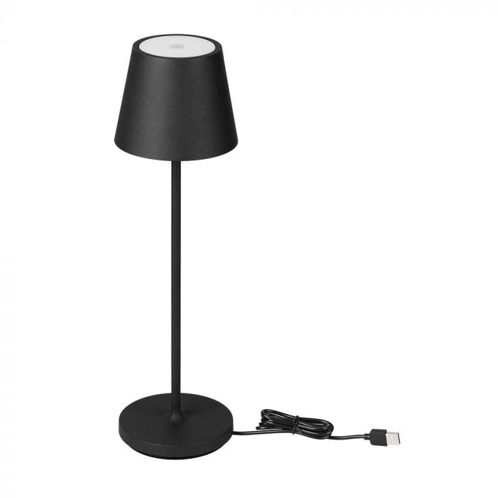 [VQ226234471] LÁMPARA DE MESA LED 1.5W TÁCTIL IP54 CUERPO NEGRO ARENA REGULABLE 3000K