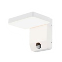 [VQ22629471] APLIQUE DE PARED LED 17W CON SENSOR CUERPO BLANCO CUADRADO IP65 4000K