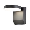 [VQ22629521] APLIQUE DE PARED LED 17W REDONDO CUERPO NEGRO IP65 3000K