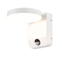 [VQ22629551] APLIQUE DE PARED LED 17W REDONDO CON SENSOR CUERPO BLANCO IP65 4000K