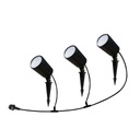 [VQ22630151] PIQUETA DE JARDÍN LED 5.2W X 3 UNID. CUERPO NEGRO IP65 RGB