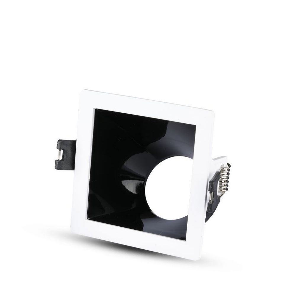 [VQ22631651] ARO PARA GU10 BLANCO+NEGRO CUADRADO (NO INCLUYE BOMBILLA )