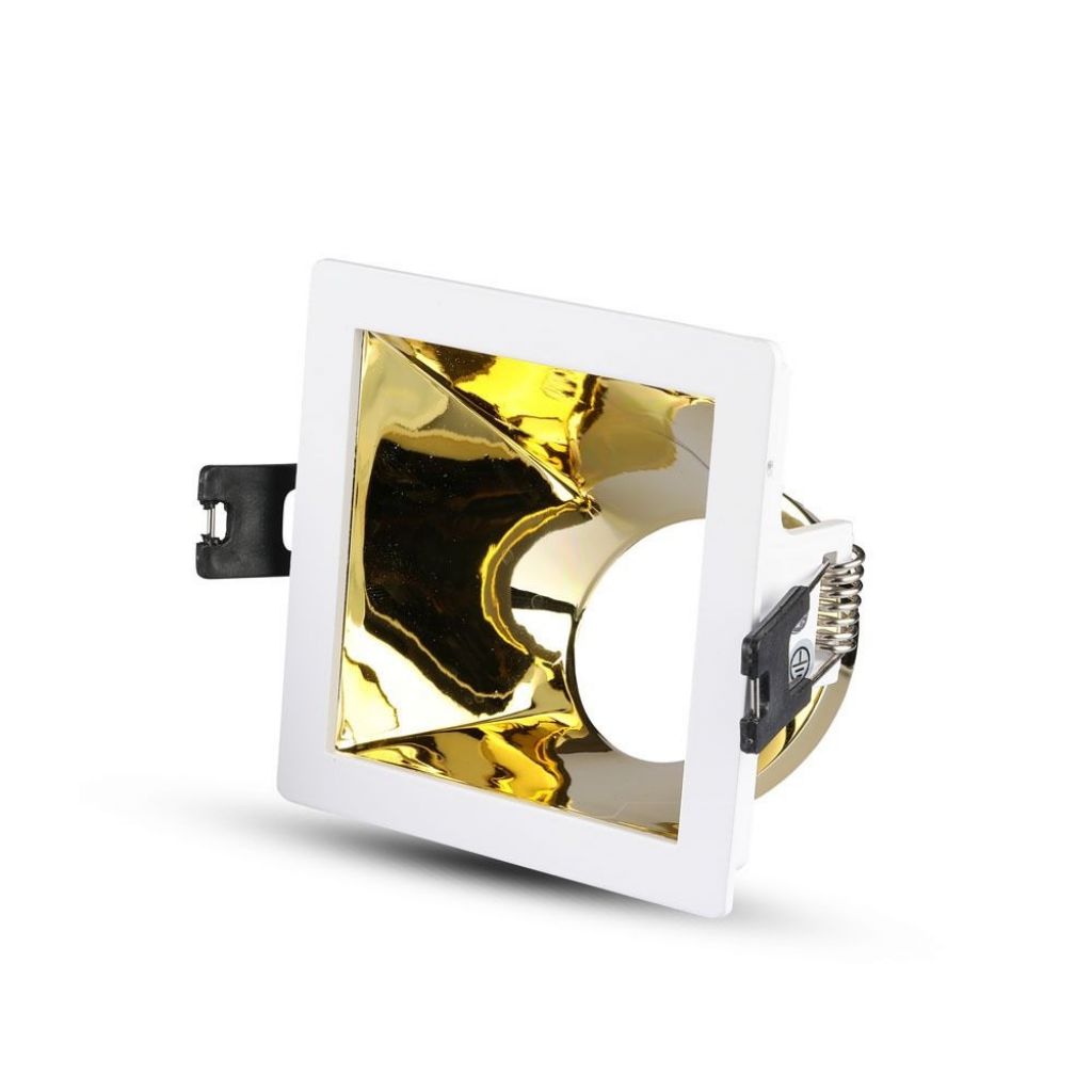 [VQ22631661] ARO PARA GU10 'FITTING' BLANCO+ORO CUADRADO