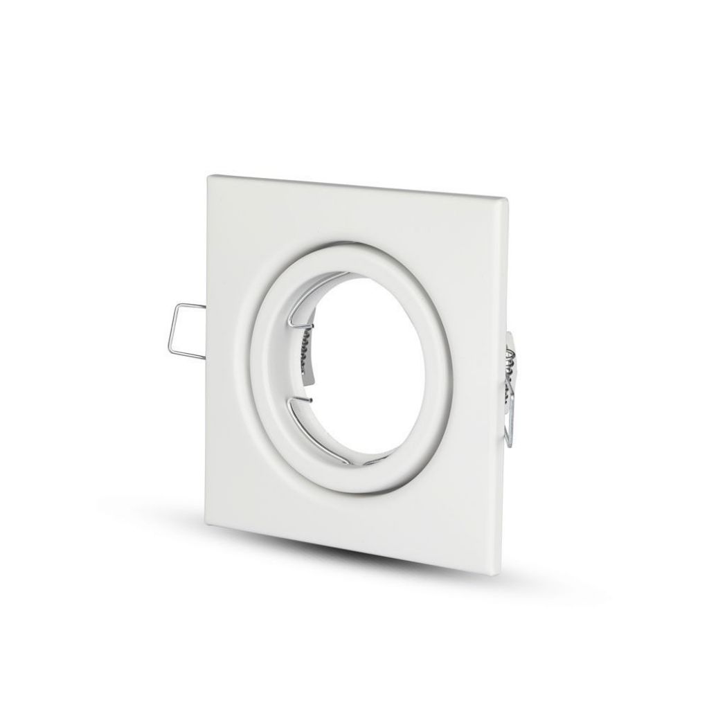 [VQ22634721] ARO PARA GU10 SOPORTE CUADRADO BLANCO