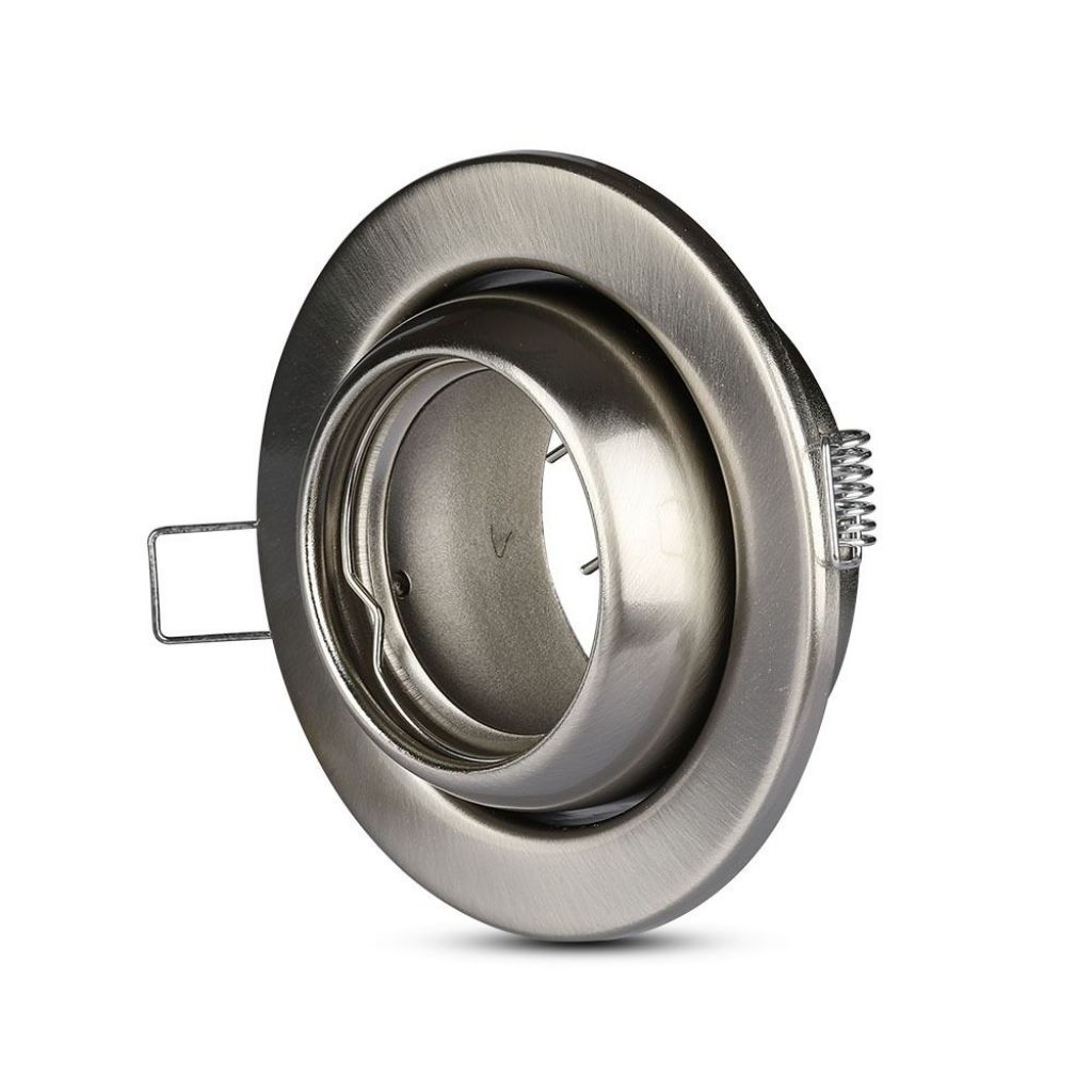 [VQ22635941] ARO PARA GU10 SOPORTE REGULABLE REDONDO NÍQUEL SATINADO