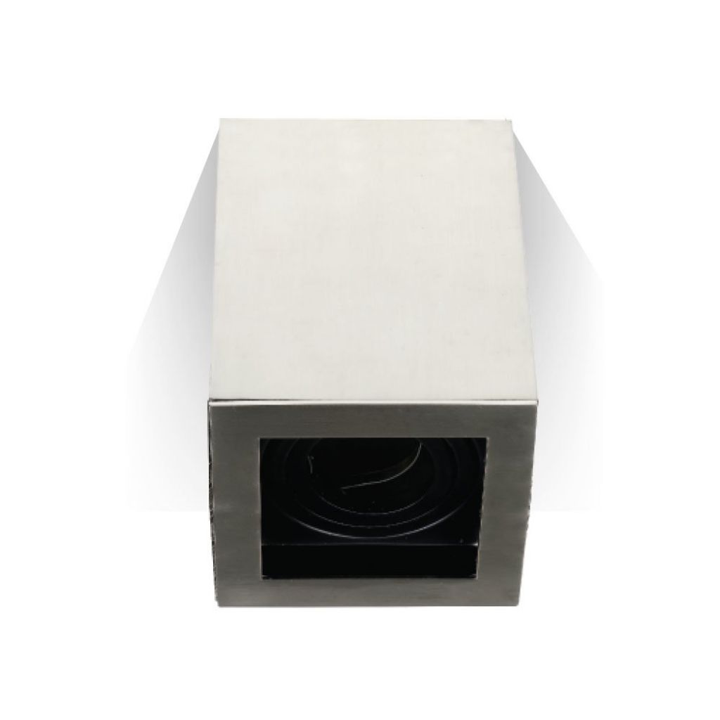 [VQ22636321] APLIQUE DE TECHO PARA GU10 SOPORTE CUADRADO NÍQUEL SATINADO (BOMBILLA NO INCLUIDA)