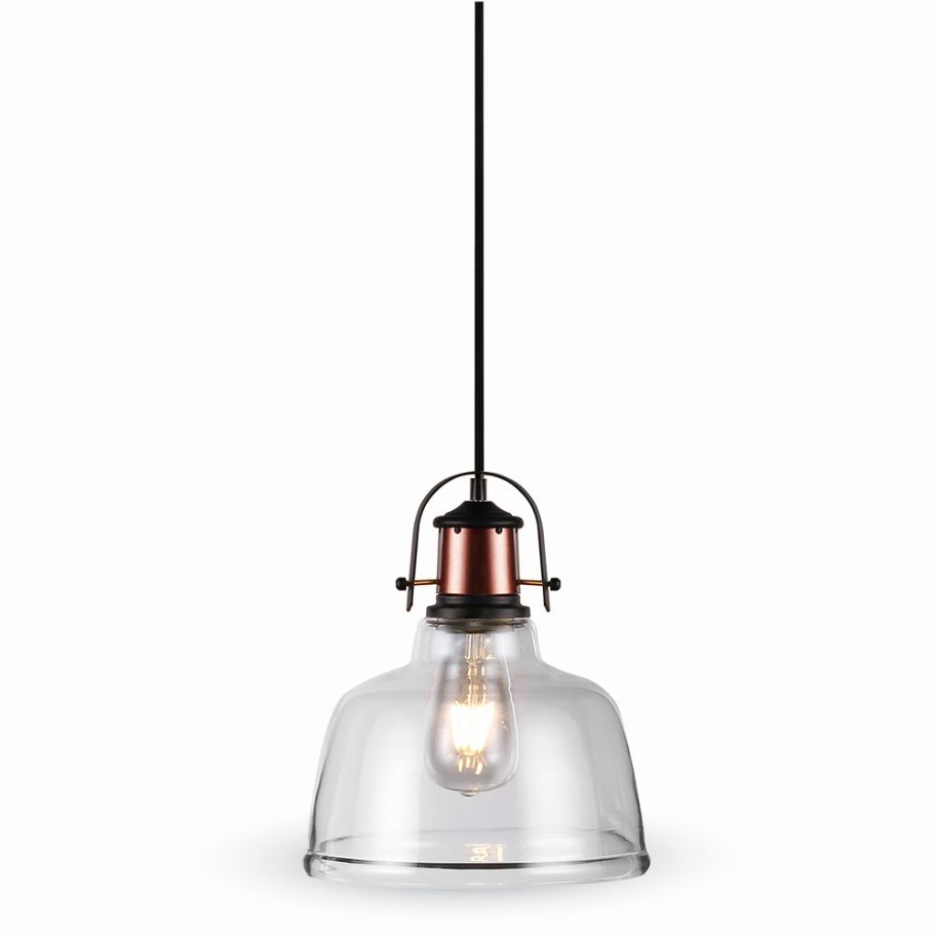 [VQ22637271] LÁMPARA DE TECHO CON SOPORTE COLGANTE DE CRISTAL TRANSPARENTE NEGRO E27 (BOMBILLA NO INCLUIDA)