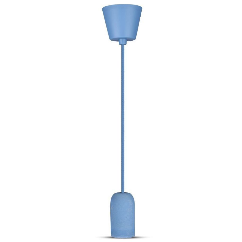 [VQ22637441] LÁMPARA PARA SOPORTE COLGANTE DE HORMIGÓN AZUL E27 (BOMBILLA NO INCLUIDA)