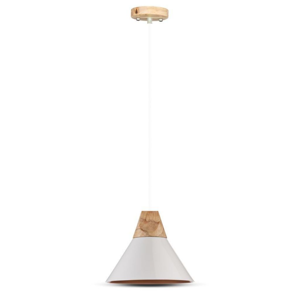 [VQ22637561] SOPORTE COLGANTE BLANCO PICO DE MADERA Ф260