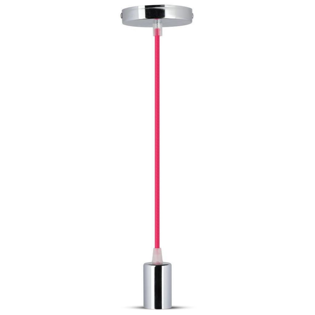[VQ22637921] LÁMPARA DE TECHO CON SOPORTE COLGANTE DE CROMO ROSA E27