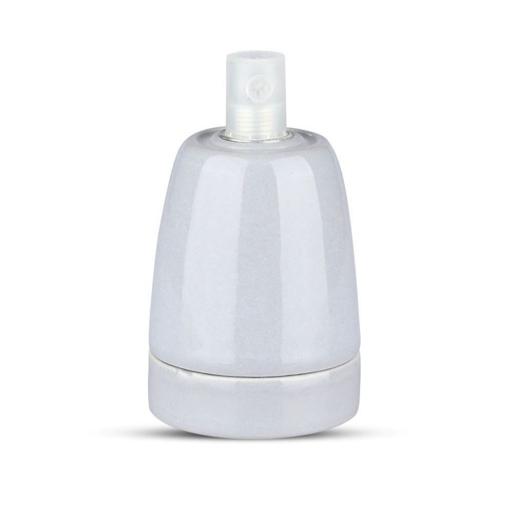 [VQ22638001] PORTALAMPARAS DE PORCELANA E27 GRIS