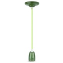 [VQ22638051] LÁMPARA DE TECHO CON SOPORTE DE PORCELANA VERDE E27 (BOMBILLA LED)