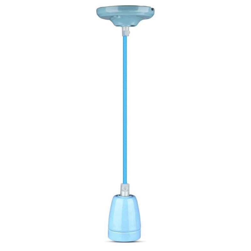 [VQ22638061] LÁMPARA DE TECHO SOPORTE DE PORCELANA AZUL E27 (BOMBILLA NO INCLUIDA)