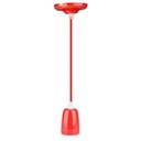 [VQ22638071] LÁMPARA DE TECHO CON SOPORTE DE PORCELANA ROJO E27 (BOMBILLA NO INCLUIDA)