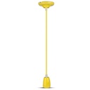 [VQ22638091] LÁMPARA DE TECHO CON SOPORTE DE PORCELANA AMARILLO E27 (BOMBILLA NO INCLUIDA)
