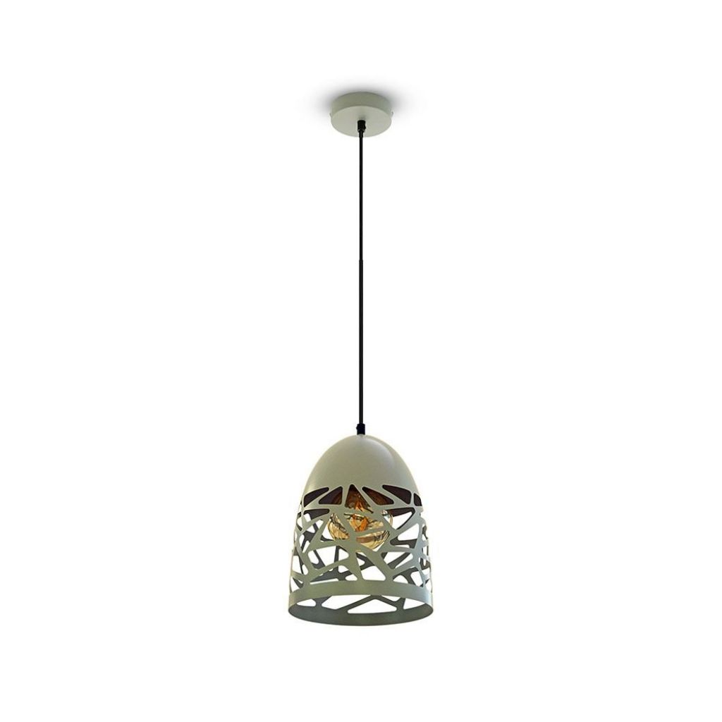 [VQ22638221] LÁMPARA DE TECHO CON SOPORTE COLGANTE MATE GRIS E27 (BOMBILLA NO INCLUIDA)