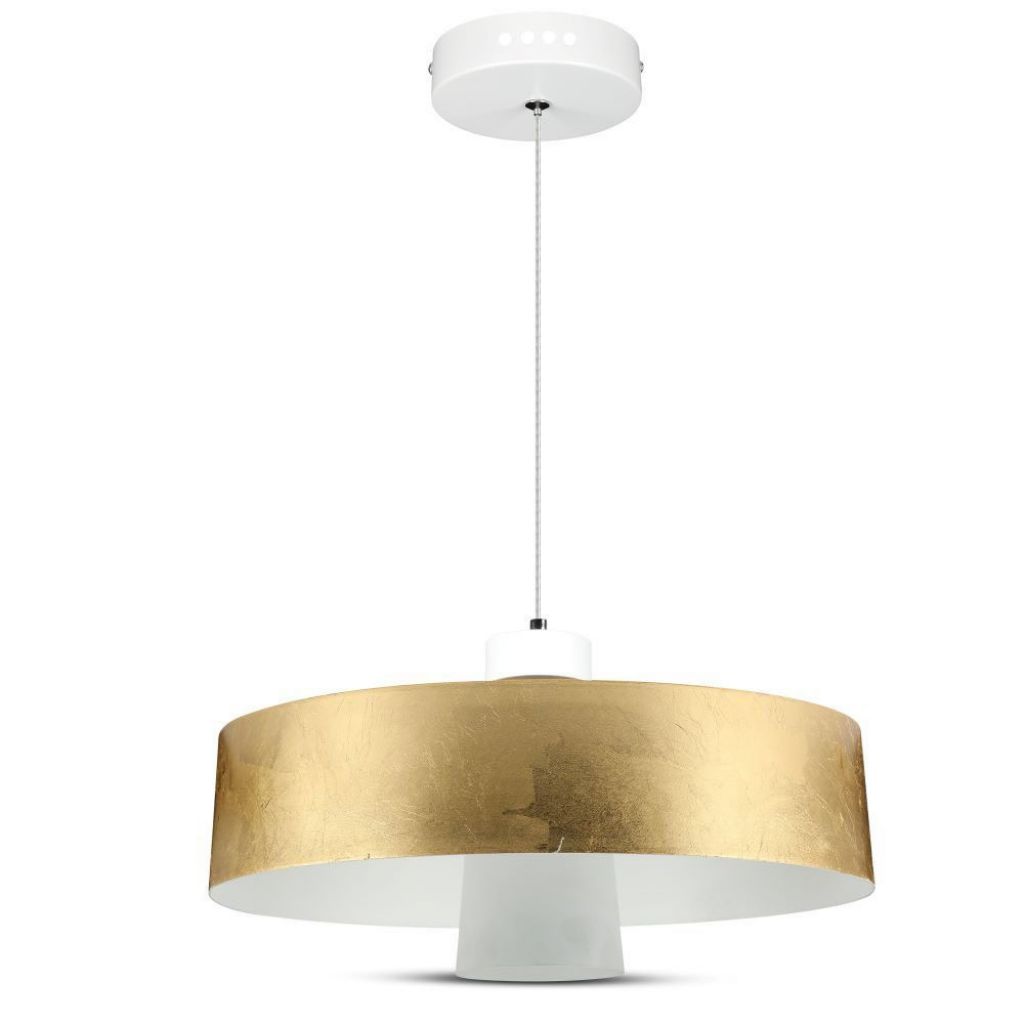 [VQ22639321] LÁMPARA DE TECHO COLGANTE LED 7W (ACRÍLICO) CUBIERTA ORO Ø340 4000K