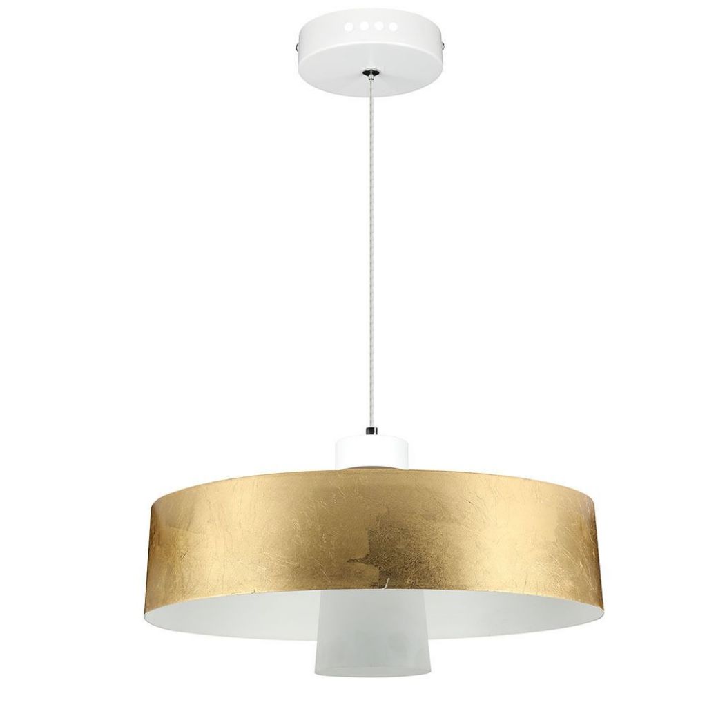 [VQ22639381] LÁMPARA DE TECHO COLGANTE LED 7W (ACRÍLICO) CUBIERTA ORO Ø340 3000K