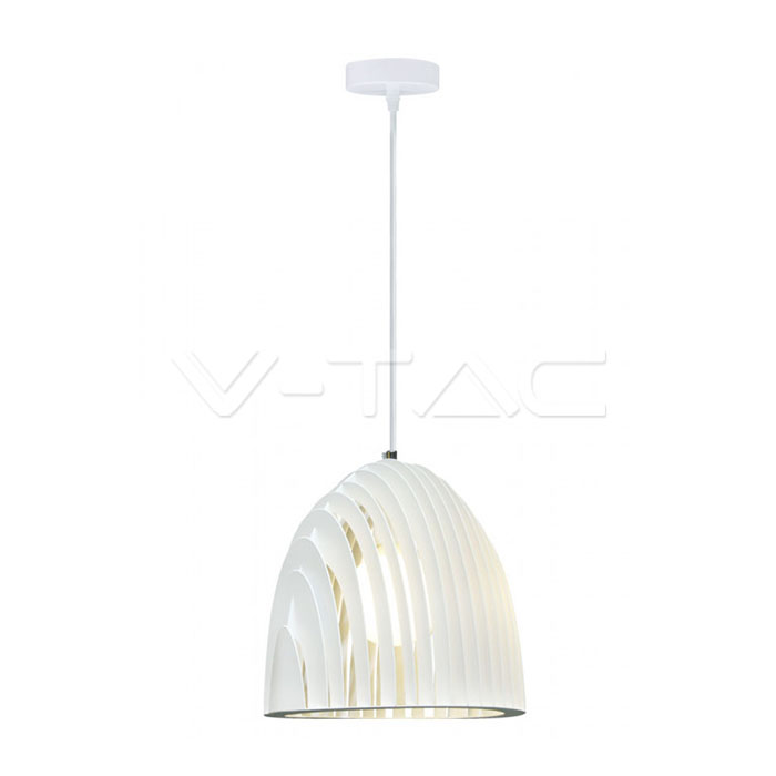 [VQ22639521] LÁMPARA DE TECHO COLGANTE PRISMA CUERPO BLANCO E27 (BOMBILLA NO INCLUIDA)