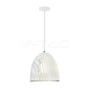 [VQ22639521] LÁMPARA DE TECHO COLGANTE PRISMA CUERPO BLANCO E27 (BOMBILLA NO INCLUIDA)