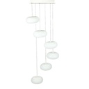 [VQ226400111] LÁMPARA DE TECHO COLGANTE DE DISEÑO LED 76W 6 GLOBOS REGULABLE BLANCO 3000K