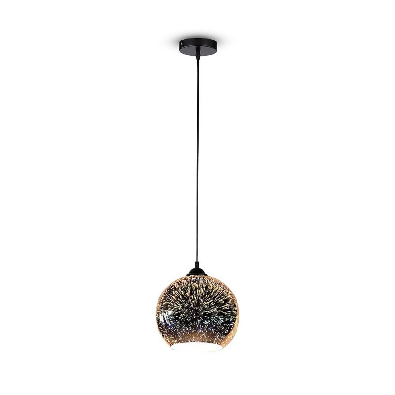 [VQ226401211] LÁMPARA DE TECHO COLGANTE CRISTAL 3D 200MM E27 (BOMBILLA NO INCLUIDA)
