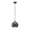 [VQ226401311] LÁMPARA DE TECHO COLGANTE CRISTAL 3D 250MM E27 (BOMBILLA NO INCLUIDA)