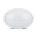 ¬[VZ10106] PLAFÓN LED 12W ÓVALO REGLETA CUERPO BLANCO IP54 6000K