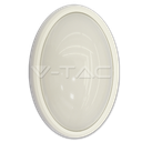 ¬[VZ10108] PLAFÓN LED 12W ÓVALO CUERPO BLANCO REDONDO IP54 4500K