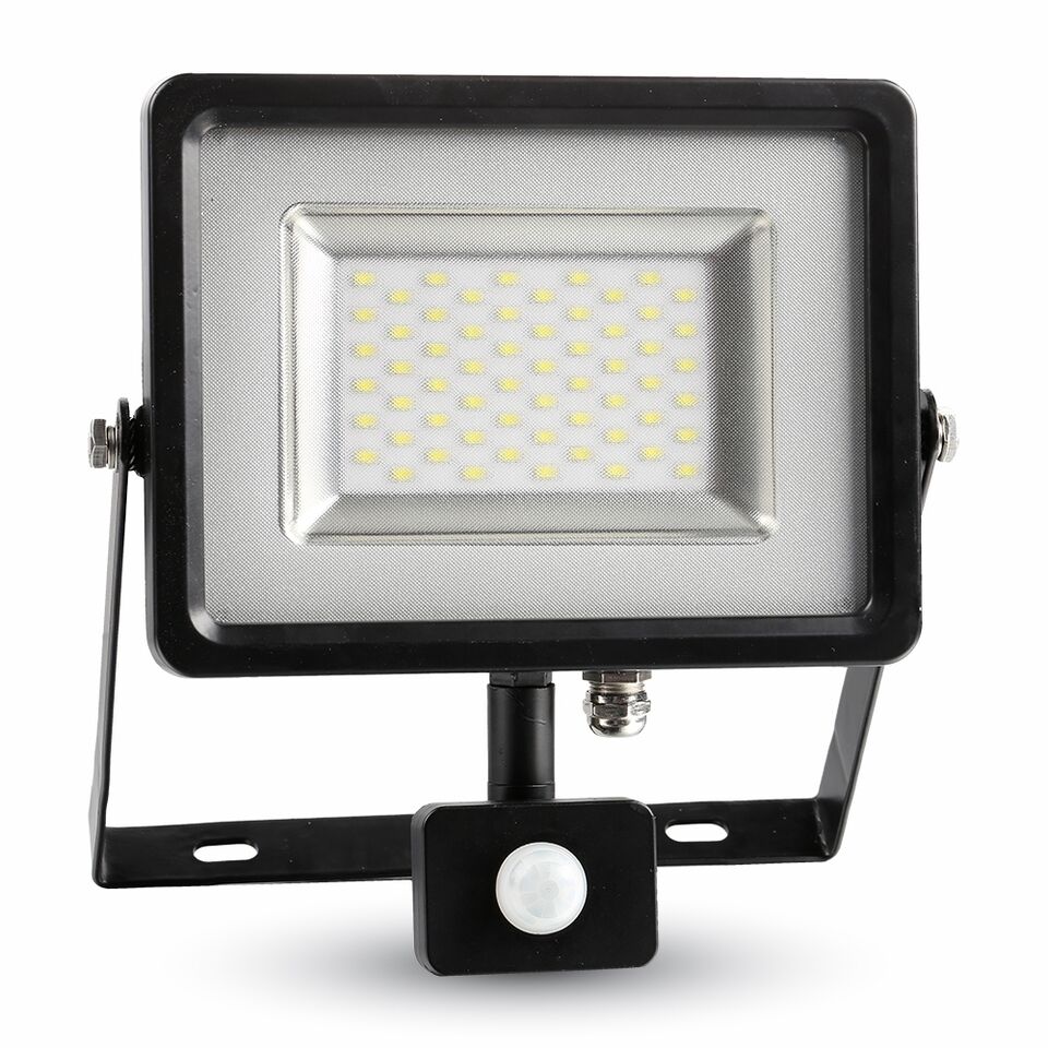 ¬[VZ11434] PROYECTOR LED V-TAC 50W SMD 4000LM COLOR NEGRO IP44 6000K