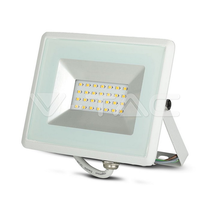 ¬[VZ11898] PROYECTOR LED V-TAC 20W SMD 1700LM COLOR BLANCO IP65 3000K