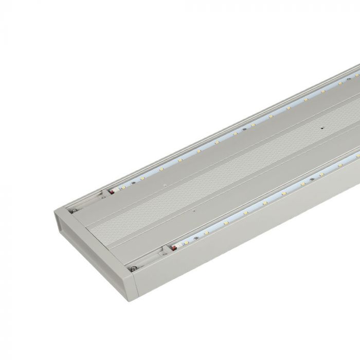 ¬[VZ1218] LUMINARIAS LINEALES PARA MONTAJE SUSPENDIDO 60W LED CHIP SAMSUNG ENLAZABLES COLOR PLATA 4000K