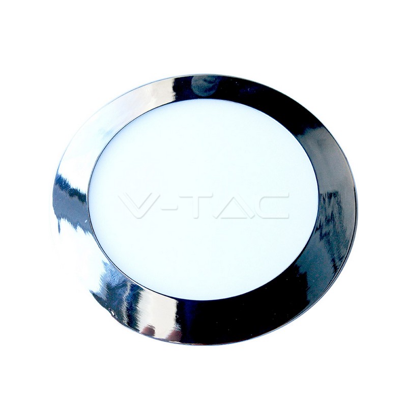 ¬[VZ12684] DOWNLIGHT LED 12W SLIM CROMO CUERPO REDONDO 6400K
