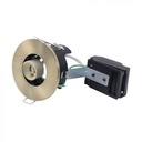 ¬[VZ14046] DOWNLIGHT PARA GU10 CON CLASIFICACIÓN CONTRA INCENDIOS SIN CANALES IP20 LATÓN CEPILLADO
