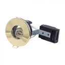 ¬[VZ14052] DOWNLIGHT PARA GU10 CON CLASIFICACIÓN CONTRA INCENDIOS SIN CANALES IP65 LATÓN PULIDO