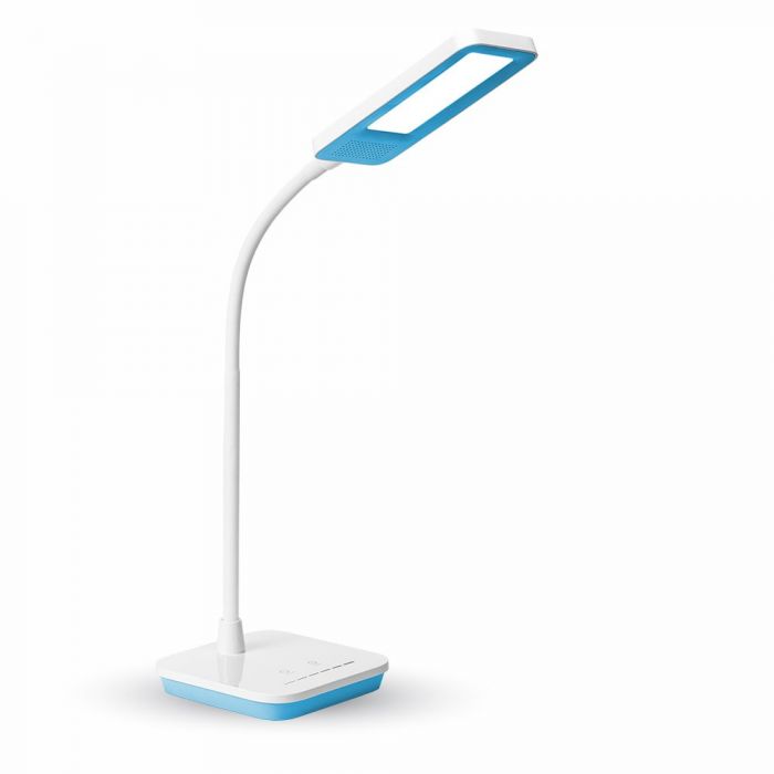 ¬[VZ14086] LÁMPARA DE MESA LED 7W REGULABLE MARCO AZUL 5000K