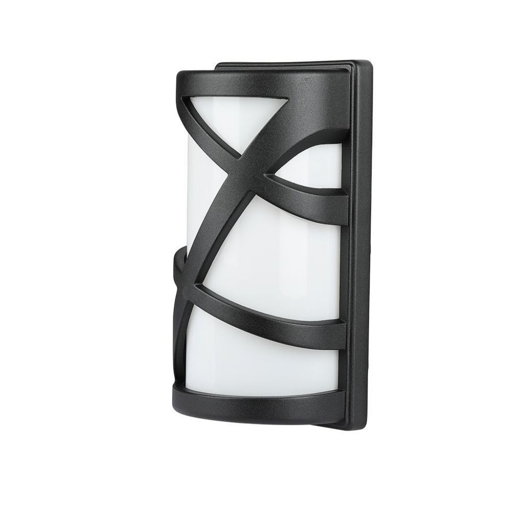 ¬[VZ14128] APLIQUE DE JARDÍN PARA E27 NEGRO MATE