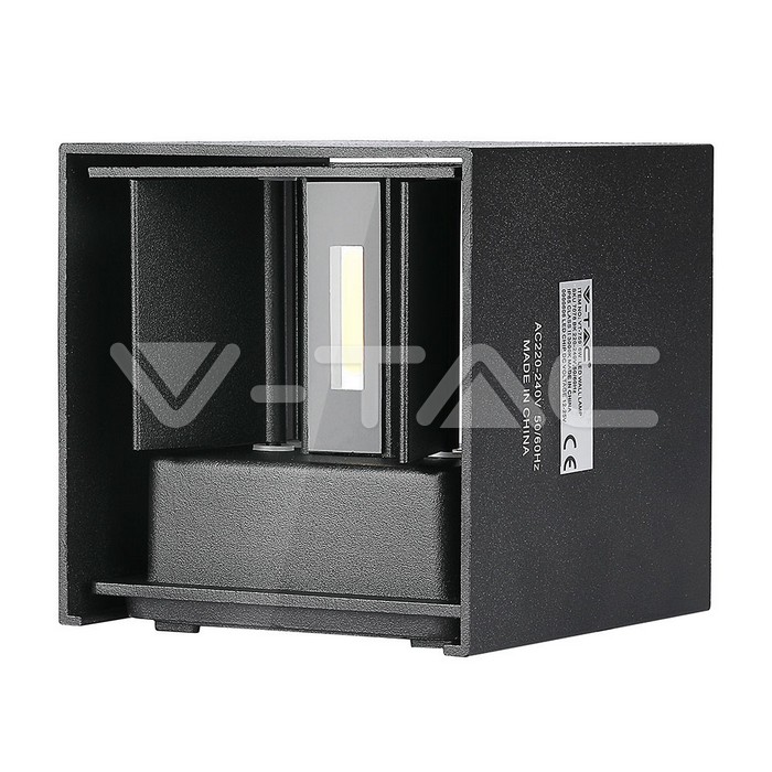 #[VZ14156] APLIQUE DE PARED LED 6W CUERPO NEGRO CUADRADO IP65 3000K