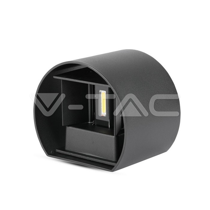 ¬[VZ14180] APLIQUE DE PARED LED 6W CUERPO NEGRO REDONDO IP65 4000K