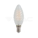 ¬[VZ14216] BOMBILLA LED V-TAC E14 TIPO VELA 4W FILAMENT 400LM 4000K