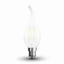 ¬[VZ14224] BOMBILLA LED 4W FILAMENTO E14 MATE TWIST TIPO VELA FORMA DE LLAMA 6400K