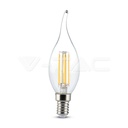 ¬[VZ14228] BOMBILLA LED 4W FILAMENTO E14 TIPO VELA FORMA DE LLAMA ÁMBAR 2200K