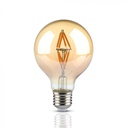 ¬[VZ14296] BOMBILLA LED 4W FILAMENTO E27 G80 ÁMBAR 2200K