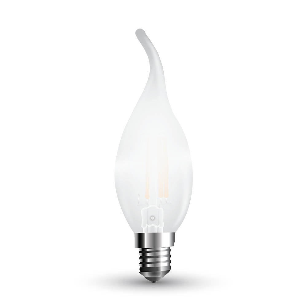 ¬[VZ14354] BOMBILLA LED V-TAC E14 TIPO VELA LLAMA 4W FILAMENT 400LM 2700K