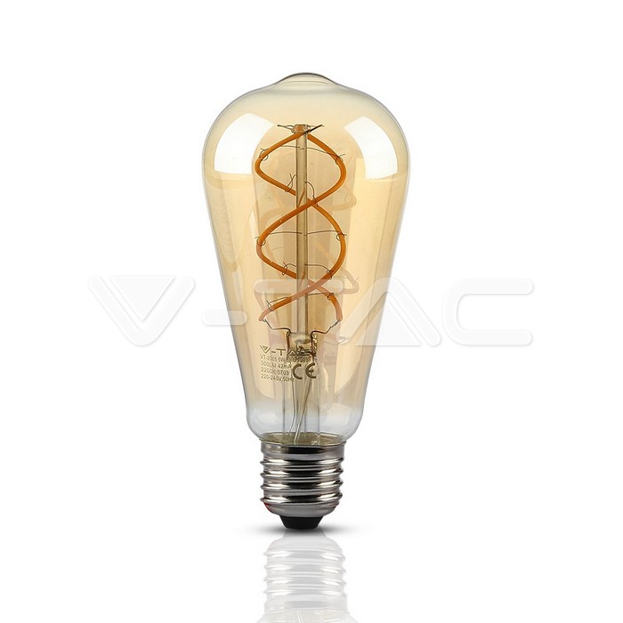 ¬[VZ14432] BOMBILLA LED V-TAC E27 G125 5W FILAMENT 300LM 2200K