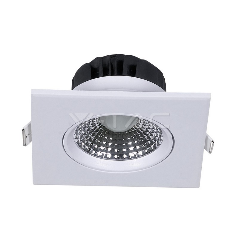 ¬[VZ14664] DOWNLIGHT LED 5W CUADRADO CAMBIO DE ÁNGULO CUERPO BLANCO 3000K