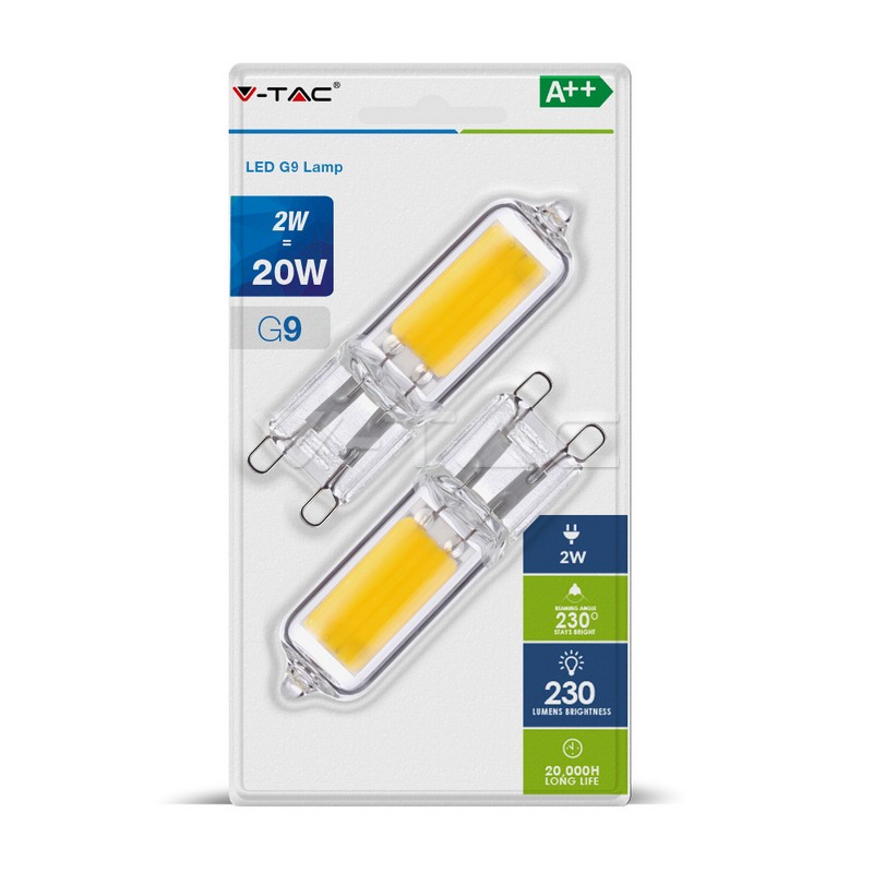 ¬[VZ14680] BOMBILLA LED V-TAC G9 T14 20W COB 230LM 2700K