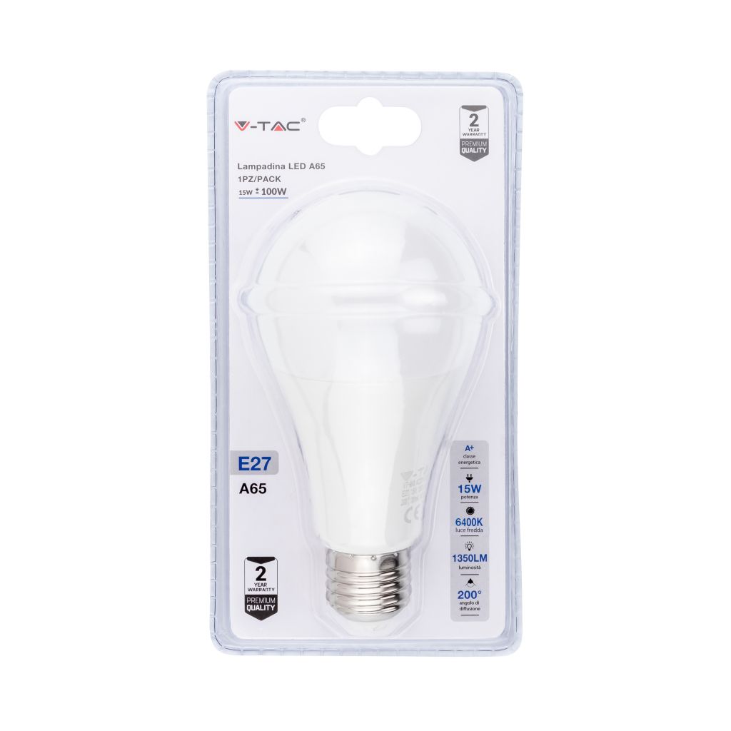 ¬[VZ14796] BOMBILLA LED 15W E27 A60 (BLISTER 1 PIEZA) 6400K