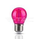 ¬[VZ14820] BOMBILLA LED V-TAC E27 G45 2W FILAMENT 60LM ROSA