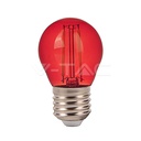 ¬[VZ14826] BOMBILLA LED V-TAC E27 G45 2W FILAMENT 60LM ROJO
